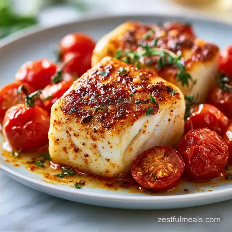 Mediterranean Baked Cod Recipe in 25 Minutes