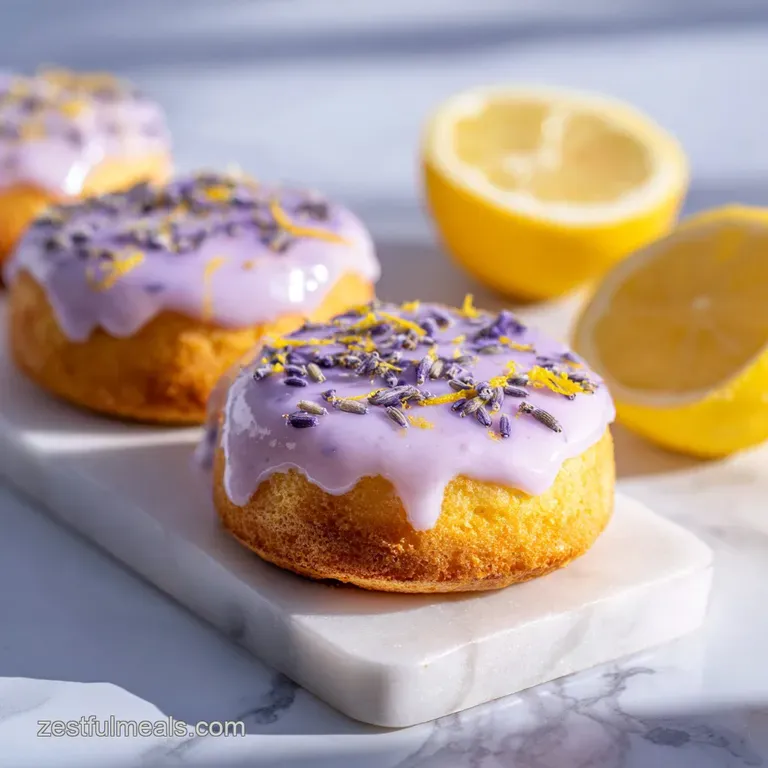 Mini Lemon Cakes with Lavender Glaze