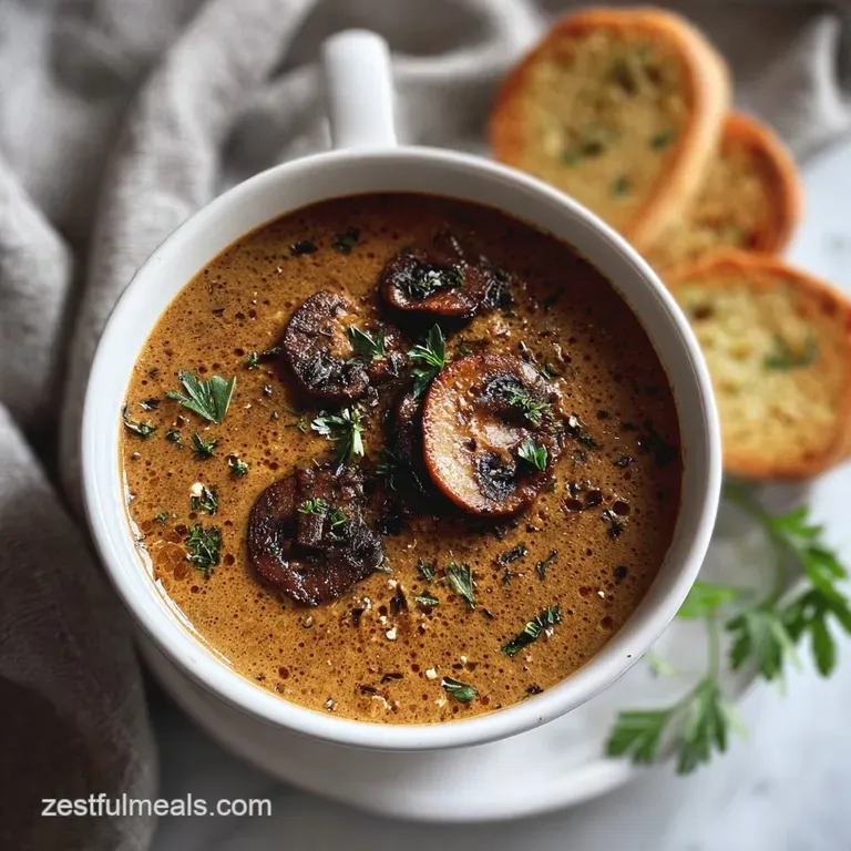 Mushroom Bisque Soup: Restaurant Quality