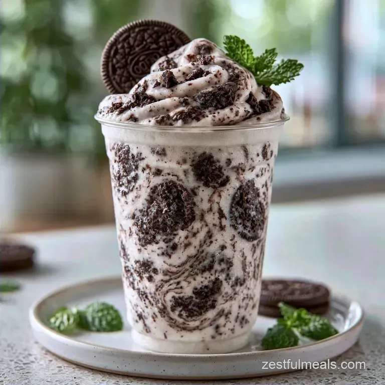 Oreo Milkshake Slushie with Greek Yogurt