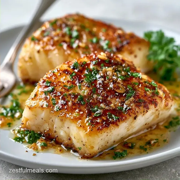 Crispy Pan Fried Garlic Butter Cod