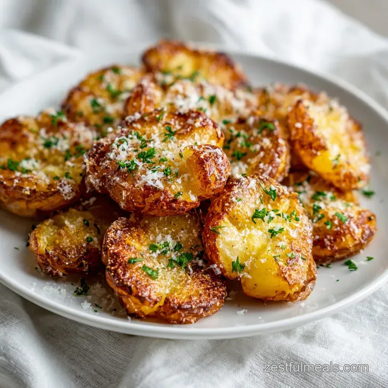 Parmesan Smashed Potatoes: Ultra-Crispy Side Dish