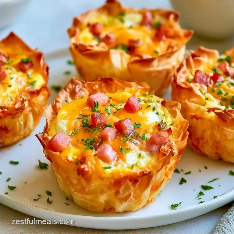 Phyllo Breakfast Cups: Crispy Egg and Cheese Bites