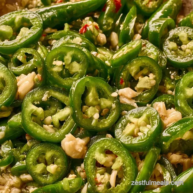 Sliced bright green pickled chilies arranged neatly on a white ceramic plate beside a small bowl of sea salt.