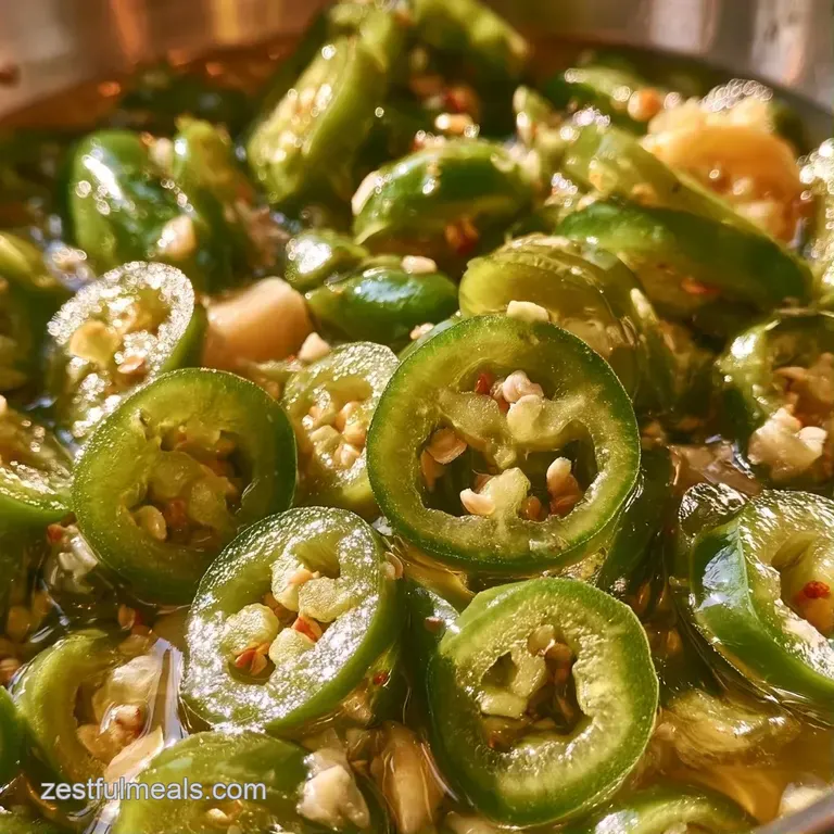 Bright green sliced peppers and ivory garlic cloves in a white ceramic bowl set against a rustic wooden background.