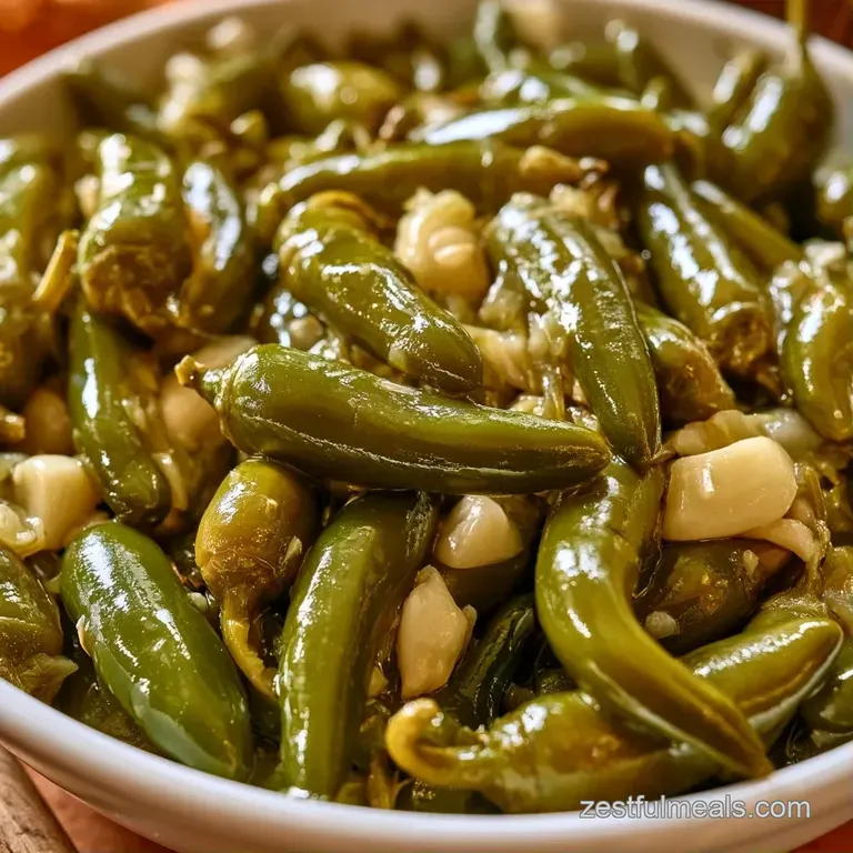 Bright green pepper rounds neatly arranged on a white ceramic plate, glistening under soft, natural light.