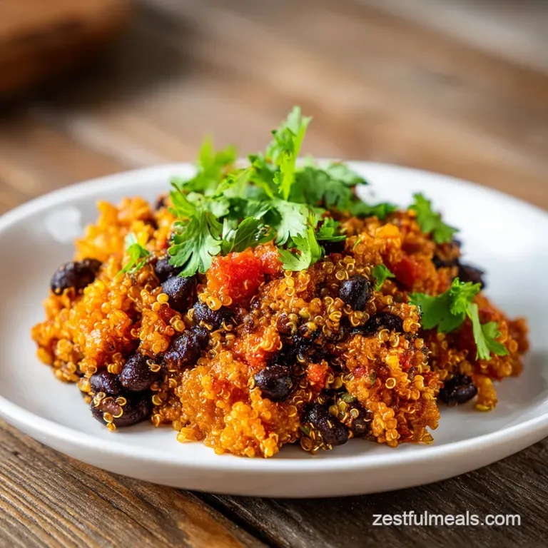 Healthy Quinoa Black Bean Casserole Recipe