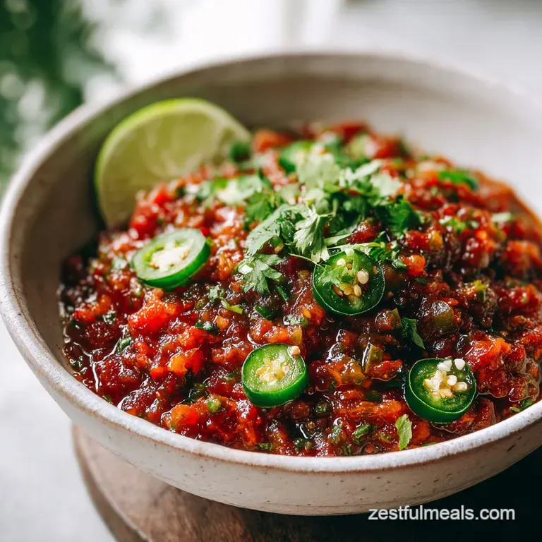 A spoonful of rich, smoky tomato sauce glistening over perfectly al dente pasta, garnished with fresh basil and parmesan.