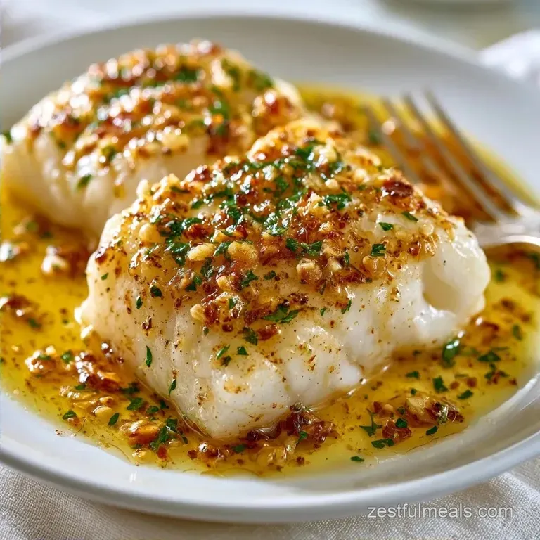 Simple Baked Cod Fillets with Butter Lemon Glaze