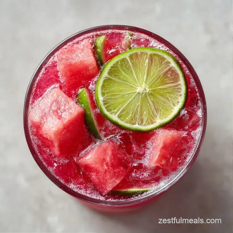 Tall crystal glasses of sparkling yellow beverage, garnished with a red berry and mint sprig on a white marble tray.