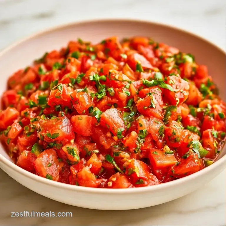 Thick red salsa in a white bowl surrounded by crisp golden tortilla chips on a rustic dark wood background.