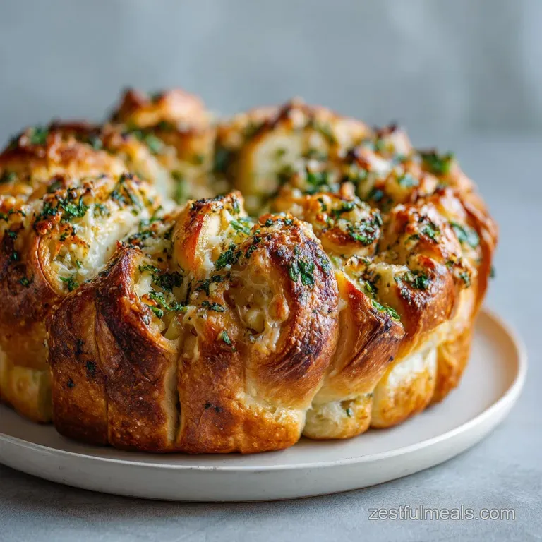 Sourdough Discard Garlic Pull Apart Bread
