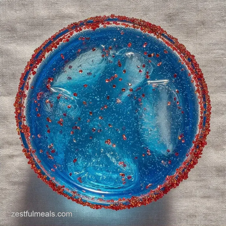 Sparkling Firecracker Cocktail: Electric Blue and Fizzy