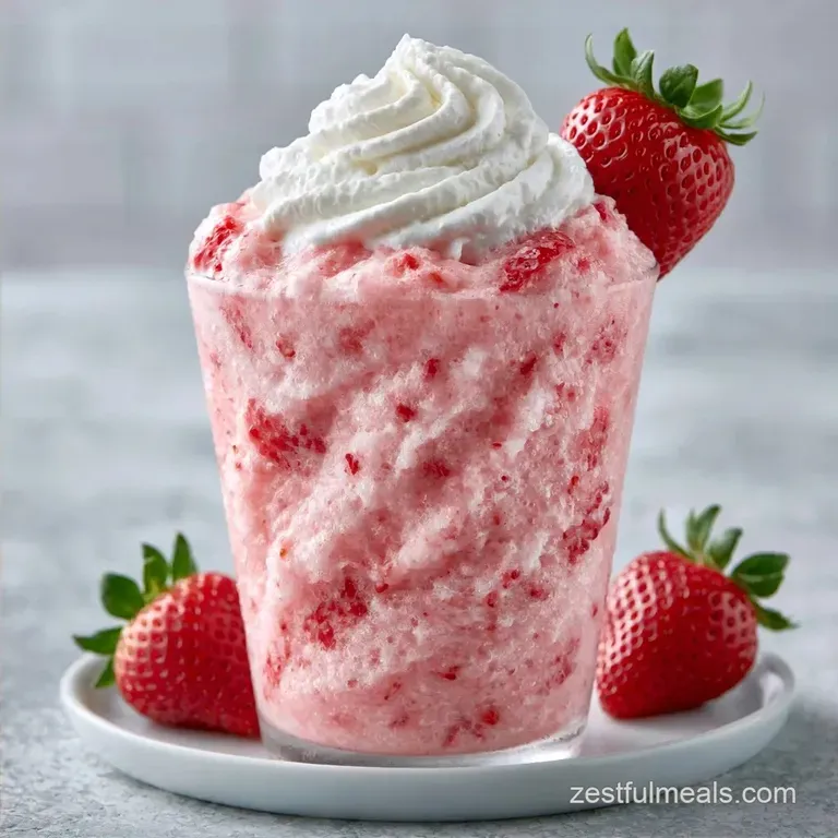 Creamy Strawberry Milkshake Slushie