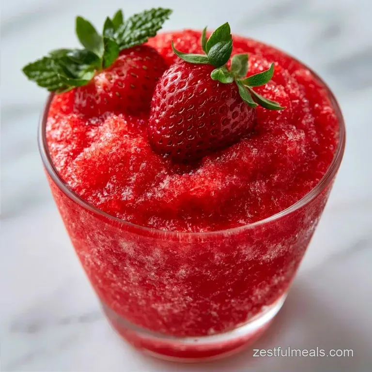 Sugar Free Strawberry Slushie in 10 Minutes